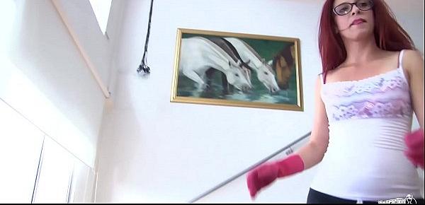  OPERACION LIMPIEZA - POV fuck with redhead Colombian cleaning lady Elisa Odiosa